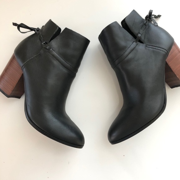 Kelsi Dagger Wesley Black Leather Ankle Bootie - Picture 6 of 13